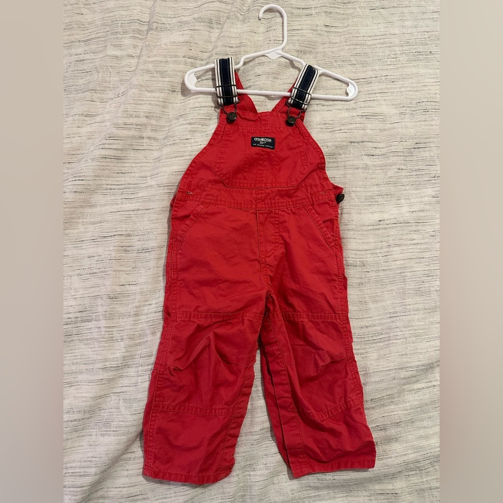 OshKosh B’Gosh red toddler boys overalls